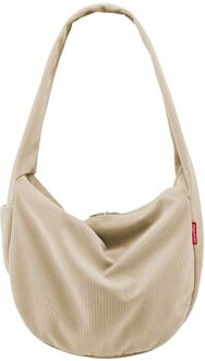 Reisenthel Moonbag Cord sand schoudertas dames Zand - H 33 x B 48 x D 14 cm