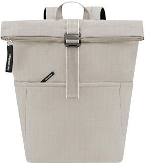 Reisenthel Rolltop Backpack herringbone sand Zand - H 43 x B 43 x D 17 cm