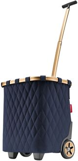 Reisenthel Shopping Carrycruiser rhombus midnight gold boodschappentrolley Blauw - H 47.5 x B 42 x D 32 cm