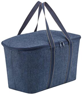 Reisenthel Shopping Coolerbag herringbone dark blue Blauw - H 25 x B 44.5 x D 24.5 cm