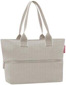 Reisenthel Shopping Shopper e1 herringbone sand damestas Zand - H 26.5 x B 50 x D 16.5 cm