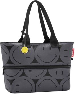 Reisenthel Shopping Shopper e1 smiley grey damestas Grijs - H 26.5 x B 50 x D 16.5 cm