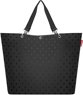 Reisenthel Shopping Shopper XL glossy dots black damestas Zwart - H 44.5 x B 68 x D 20 cm