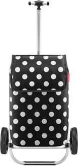 Reisenthel Shopping Trolley dots white boodschappentrolley Zwart - H 100 x B 49 x D 33 cm