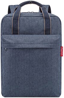 Reisenthel Travelling Allday Backpack M herringbone dark blue Blauw - H 39 x B 30 x D 13