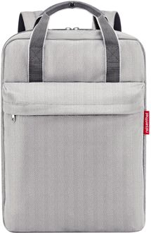 Reisenthel Travelling Allday laptop laptop rugzak M herringbone grey Grijs - H 39 x B 30 x D 13 cm