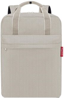 Reisenthel Travelling Allday laptop laptop rugzak M herringbone sand Zand - H 39 x B 30 x D 13 cm