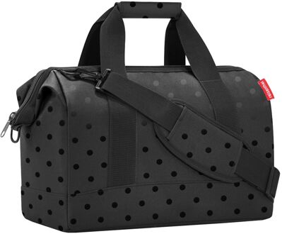 Reisenthel Travelling Allrounder M glossy dots black weekendtas handbagage Zwart - H 33.5 x B 40 x D 24 cm