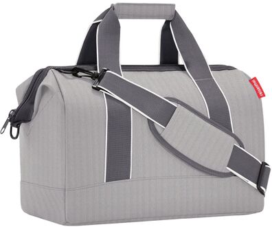 Reisenthel Travelling Allrounder M herringbone grey weekendtas handbagage Grijs - H 33.5 x B 40 x D 24 cm