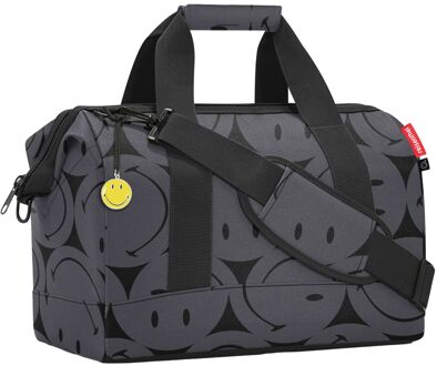 Reisenthel Travelling Allrounder M smiley grey weekendtas handbagage Grijs - H 33.5 x B 40 x D 24 cm