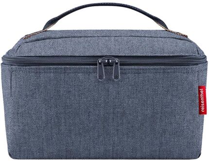 Reisenthel Travelling Beautycase herringbone dark blue Blauw - H 18 x B 27 x D 17 cm