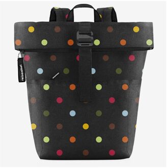 Reisenthel Travelling Rolltop Backpack dots Zwart - H 43 x B 43 x D 17 cm