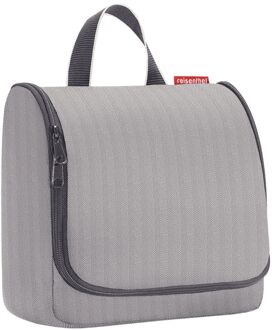 Reisenthel Travelling Toiletbag herringbone grey toilettas Grijs - H 20 x B 23 x D 10 cm