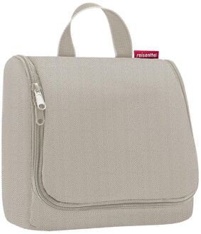 Reisenthel Travelling Toiletbag herringbone sand toilettas Zand - H 20 x B 23 x D 10 cm