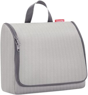 Reisenthel Travelling Toiletbag XL herringbone grey toilettas Grijs - H 23 x B 28 x D 10 cm
