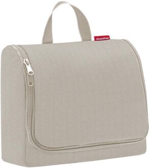 Reisenthel Travelling Toiletbag XL herringbone sand toilettas Zand - H 23 x B 28 x D 10 cm