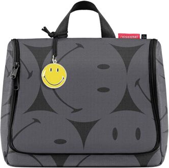 Reisenthel Travelling Toiletbag XL smiley grey toilettas Grijs - H 23 x B 28 x D 10 cm