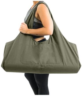 Reistas Canvas Ademend Oversized Yoga Tas Bagage Tas Out Fitness Fitness Reistas Verpakking Cubes leger groen