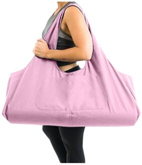 Reistas Canvas Ademend Oversized Yoga Tas Bagage Tas Out Fitness Fitness Reistas Verpakking Cubes roze