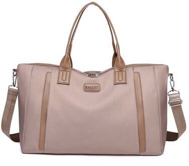 Reistas Grote Capaciteit Effen Kleur Mode Rits Schouder Messenger Bags Luxe Handtas Tas khaki bruin
