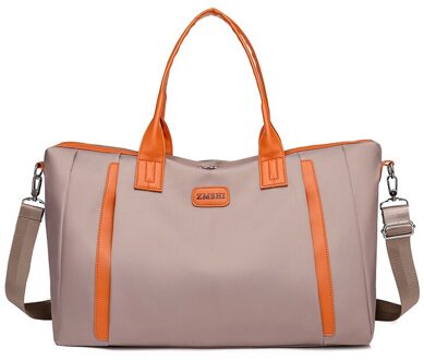 Reistas Grote Capaciteit Effen Kleur Mode Rits Schouder Messenger Bags Luxe Handtas Tas khaki oranje