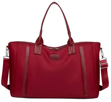Reistas Grote Capaciteit Effen Kleur Mode Rits Schouder Messenger Bags Luxe Handtas Tas Rood