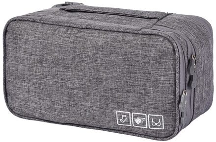 Reistas Waterdicht Kationische Tas Multifunctionele Draagbare Ondergoed Tas Sokken Opbergtas Bagage Organizer grijs