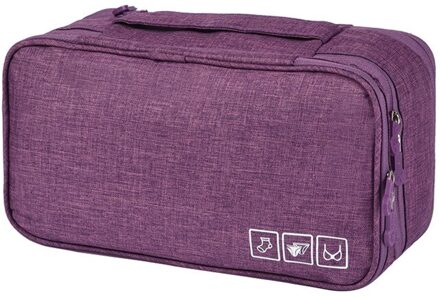 Reistas Waterdicht Kationische Tas Multifunctionele Draagbare Ondergoed Tas Sokken Opbergtas Bagage Organizer paars