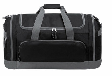 Reistas/weekendtas/sporttas model Booking - 65 x 34 x 33 cm - 4 vakken - zwart
