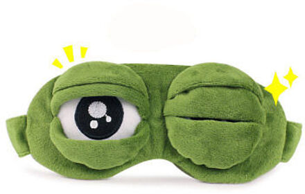 Reizen 3D Kikker Oogmasker Slaap Zacht Gewatteerde Shade Cover Rest Relax Blindfold Plezier Oog Masker Volant