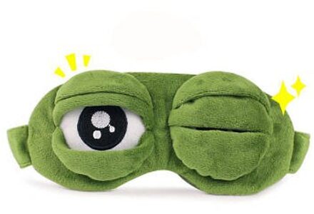 Reizen 3D Kikker Oogmasker Slaap Zacht Gewatteerde Shade Cover Rest Relax Blindfold Plezier Oog Masker Volant