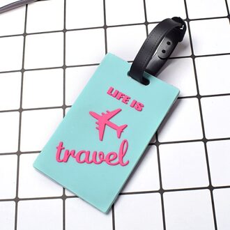 Reizen Accessoires Silicagel Bagagelabel Mode Vliegtuigen Brief Koffer Id Adres Holder Bagage Boarding Tag Draagbare Label 4