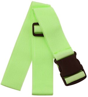 Reizen Bagage Bandjes Verstelbare Koffer Bundeling Tie Bagage Nylon Riem Met Gesp Zak Accessoires Anti-Diefstal 97Cm licht groen