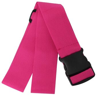 Reizen Bagage Bandjes Verstelbare Koffer Bundeling Tie Bagage Nylon Riem Met Gesp Zak Accessoires Anti-Diefstal 97Cm roos rood