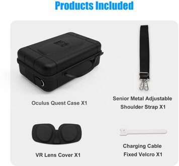 Reizen Beschermhoes Voor Oculus Quest 2/1 Vr Gaming Headset Touch Controllers Draagtas Inclusief Lens Bescherm Cover