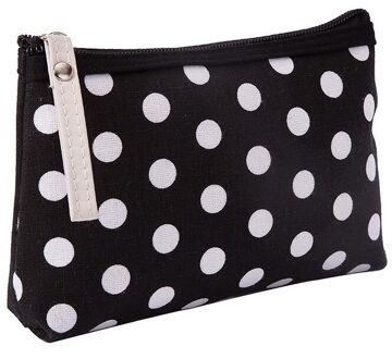 Reizen Canvas Opbergtas Draagbare Stippen Zonnebrandcrème Gezichtsmasker Organizer Bag Huidverzorgingsproducten Verpakking Zak zwart