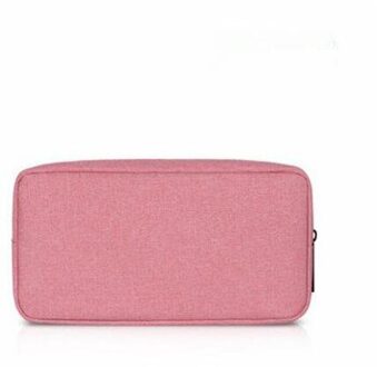 Reizen Digitale Opbergtas Usb Datakabel Organisator Oortelefoon Draad Charger Power Battery Rits Elektronica Accessoires Kit Case groot roze