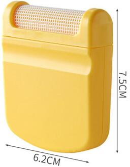 Reizen Draagbare Handmatige Haar Bal Trimmer Lint Remover Stof Haar Statische Dubbele Hoofd Borstel Voor Jas Kleren Schoonmaken Verwijderen geel