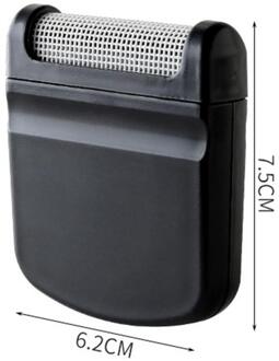 Reizen Draagbare Handmatige Haar Bal Trimmer Lint Remover Stof Haar Statische Dubbele Hoofd Borstel Voor Jas Kleren Schoonmaken Verwijderen zwart