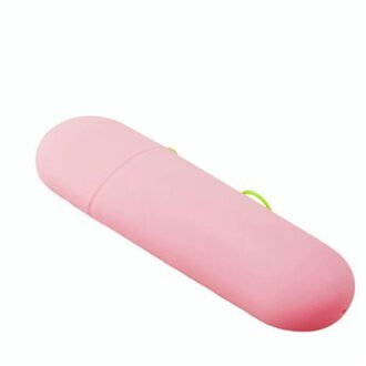 Reizen Draagbare Tandenborstel Doos Tandpasta Houder Cup Wassen Tandenborstel Cartridge Protector Mouw Box Badkamer Producten Licht Geel