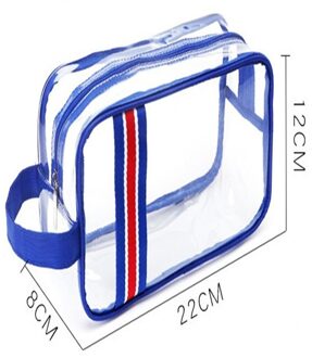 Reizen Grote Capaciteit Draagbare Opslag Waszak Outdoor Waterdichte Transparante Cosmetische Tas blauw-S