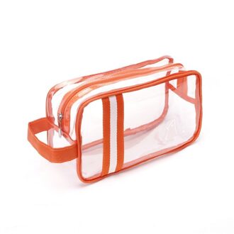 Reizen Grote Capaciteit Draagbare Opslag Waszak Outdoor Waterdichte Transparante Cosmetische Tas oranje-S