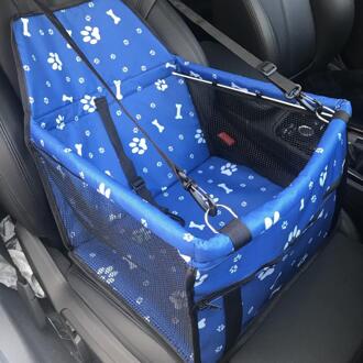 Reizen Hond Auto Seat Cover Veiligheid Opvouwbare Hangmat Carriers Bag voor Katten Seat Mand Seat Ondersteunt Auto Interieur Accessoires blauw Bone kat Claw