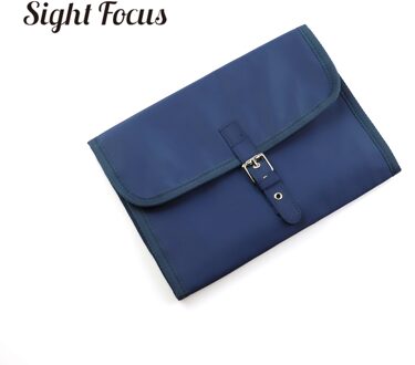 Reizen Horlogebanden Storage Case Voor Apple Samsung Horloge Band Strap Organizer Carry Bag Display Box Clutch Horloge Roll Houder Pouch marine