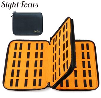 Reizen Horlogebanden Storage Case Voor Apple Samsung Horloge Band Strap Organizer Carry Bag Display Box Clutch Horloge Roll Houder Pouch zwart met oranje