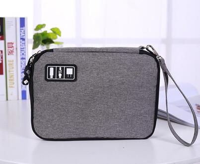 Reizen Kabel Tas Draagbare Digitale USB Gadget Organizer Charger Draden Cosmetische Zipper Storage Pouch Kit Case Accessoires Benodigdheden klein zwart