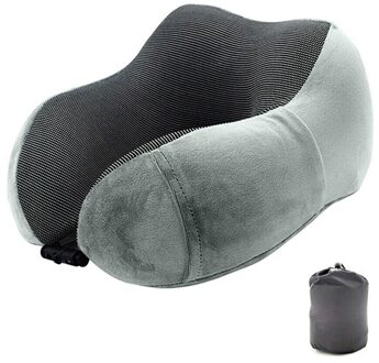 Reizen Nekkussen Memory Foam U-Vormige Hals Ondersteuning Hoofdsteun Reizen Kussens Health99 grijs