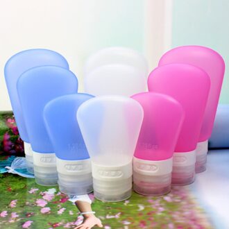Reizen Outdoor Cosmetische Siliconen Fles Lege Fles Shampoo Douchegel Opslag Fles Potten blauw 60ml