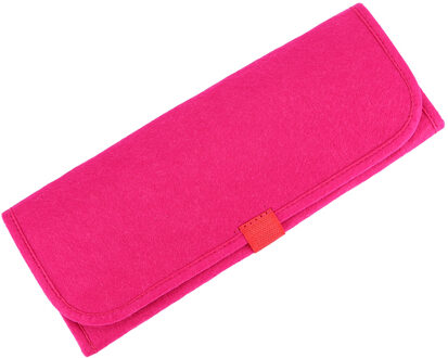 Reizen Stijltang Opbergtas Krultang Pouch Hittebestendige Mat Pad Portable Fold Beschermhoes Haar Styling Tool roos rood