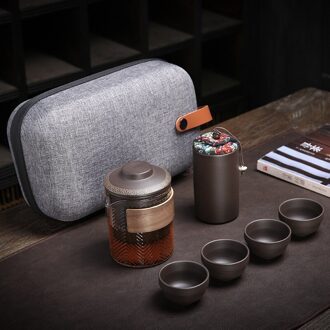 Reizen Thee Set Draagbare Theepot Theekopje Mok Theepot Thee Set Thee Maker Theepot 4 Kopjes Kung Fu Reizen Teacupteapot Voor thee